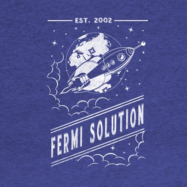 The Fermi Solution (white monochrome) by nukular_designs